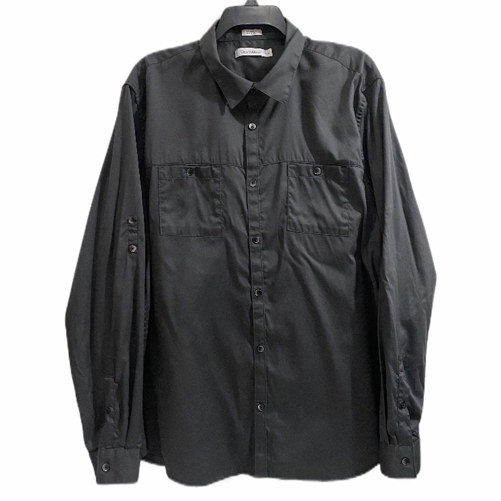 Calvin Klein Men’s Dark Gray Button Down Size XL
